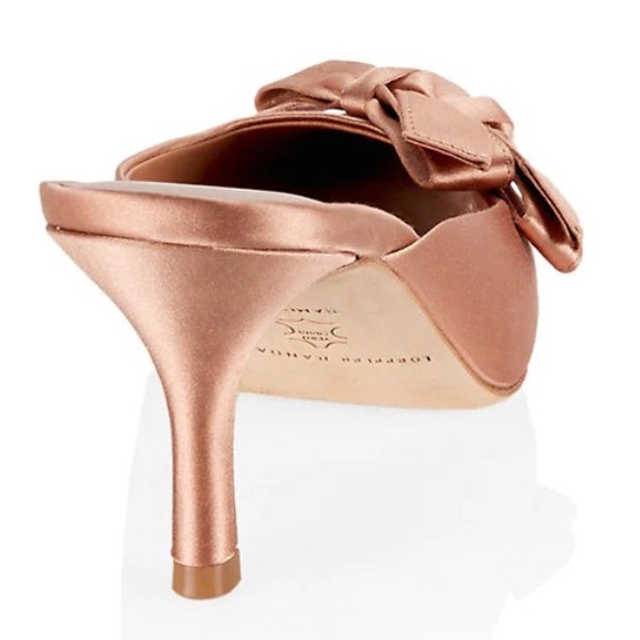 New Loeffler Randall x Anthropologie Fabienne 7 Pink Blush Double Bow Satin Mule - Picture 5 of 12